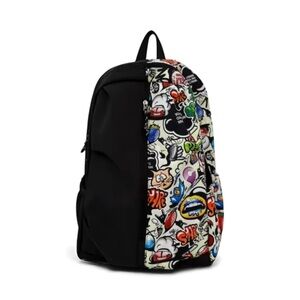 Stylish Black and Multicolor school backpack